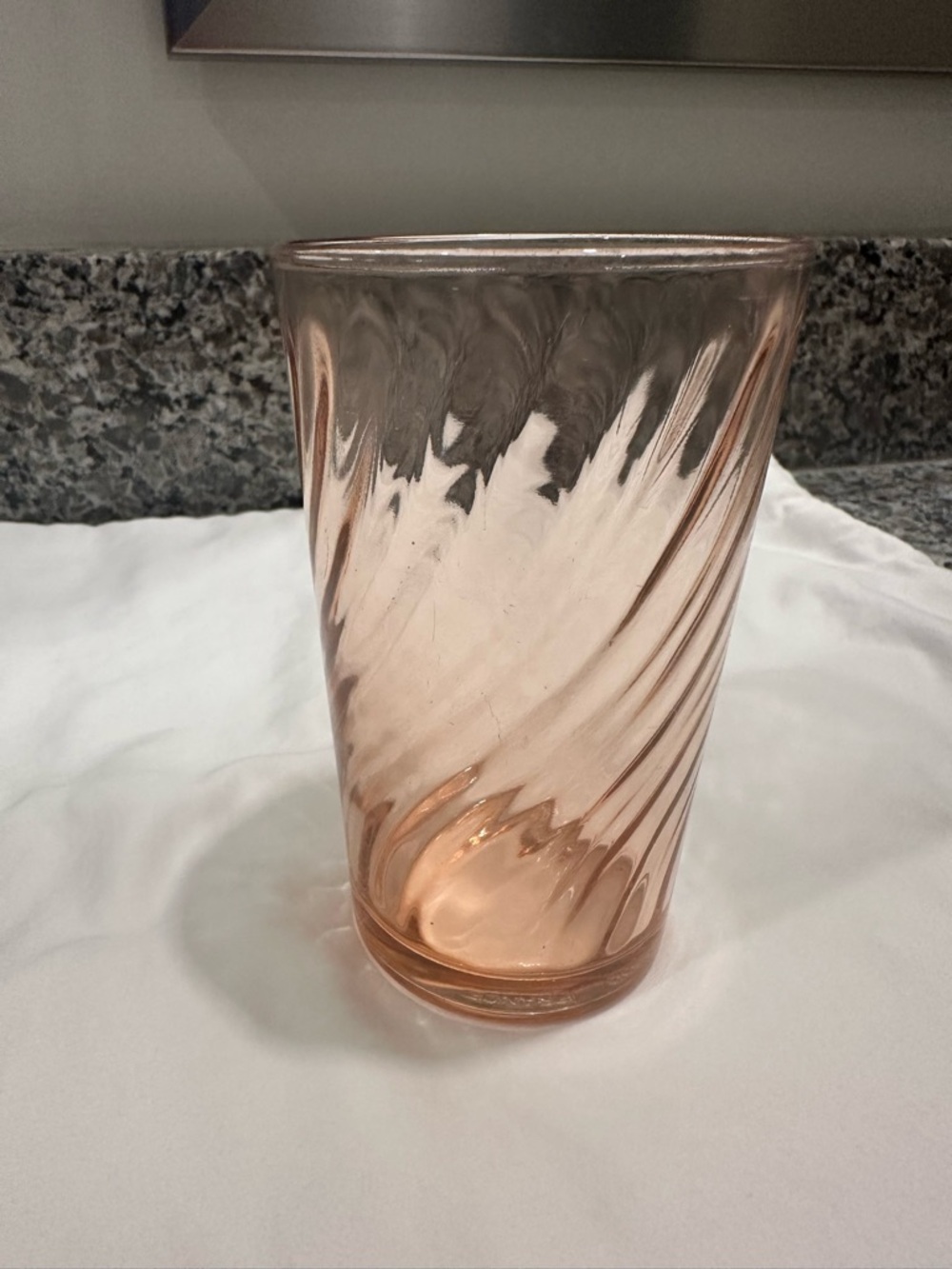 Authentic Vintage Arcoroc France Rosaline Pink Swirl 9oz Tumbler - Stamped